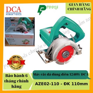 110mm máy cắt đá / gạch dca aze02-110 máy cắt đá cầm tay có công suất 1240w, tốc độ không tải 13000vong/ph