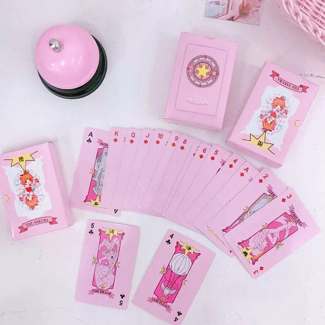 Bộ bài tây giấy Cardcaptor Sakura màu hồng dễ thương