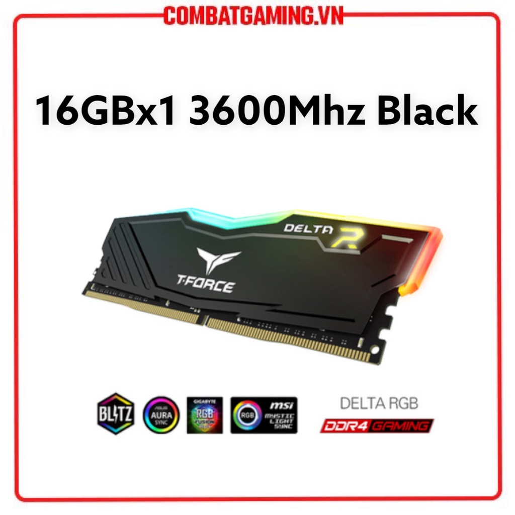 Ram Máy Tính Team TeamGroup T-Force Delta RGB 8GB 16GB 3200MHz 3600MHz Hàng Chính Hãng Npp Viễn Sơn