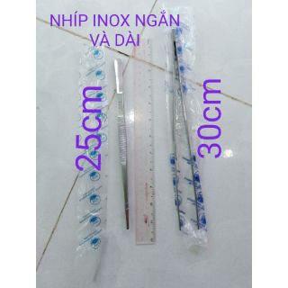 NHÍP INOX MŨI THẲNG 25CM VÀ 30CM , NHÍP GẮP THỦY SINH, NHÍP TRỒNG CÂY