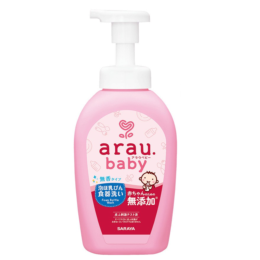 Nước rửa bình sữa Arau baby 500ml đóng chai, cọ rửa sạch bóng, kau chùi dễ dàng, an toàn, vệ sinh, mùi hương dễ chịu.