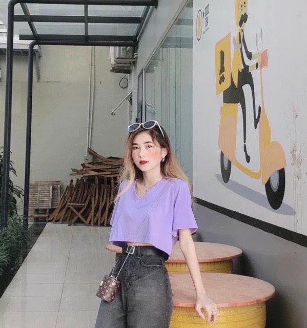 [HÀNG LOẠI 1]Áo Croptop cổ Tim🌸Chất Cotton 100%🌸[FREESHIP]🌸Cực Mịn(Trắng, ĐEN, TÍM, PHẤN),ZUDASTORE