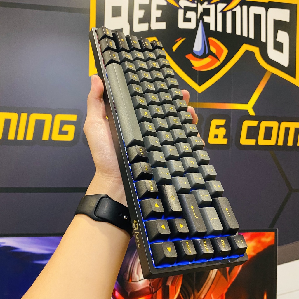 Bàn phím cơ không dây AKKO 3068B Multi-modes Black Gold - Led RGB - Hotswap tích hợp Foam tiêu âm
