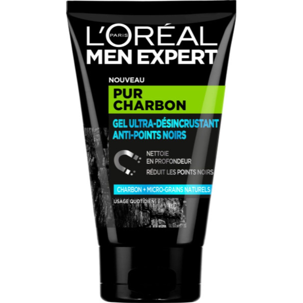 Sữa rửa mặt than hoạt tính chống mụn đầu đen dành cho nam Loreal Men Expert Pur Charbon 100ml Ouibeaute