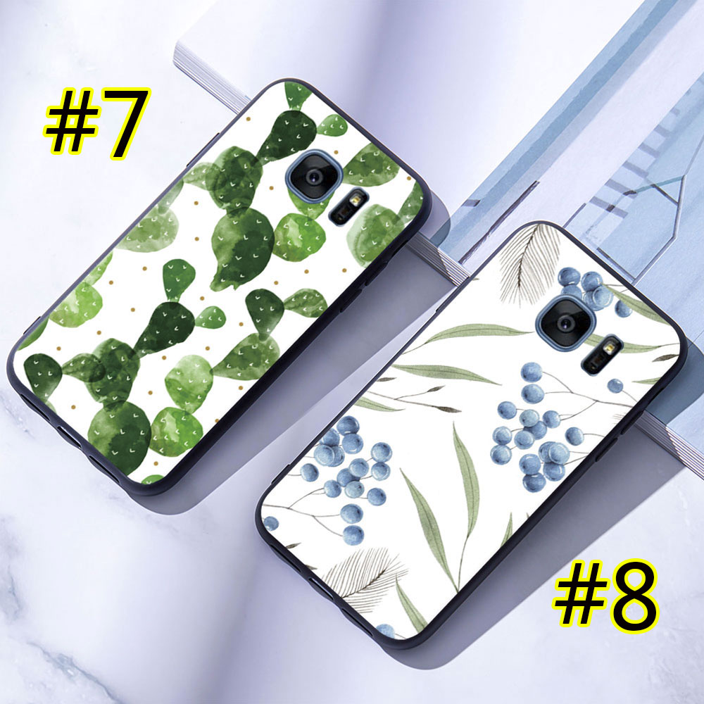 Ốp Điện Thoại In Hình Hoa Lá Cho Samsung Galaxy S7 Edge S8 S9 Plus