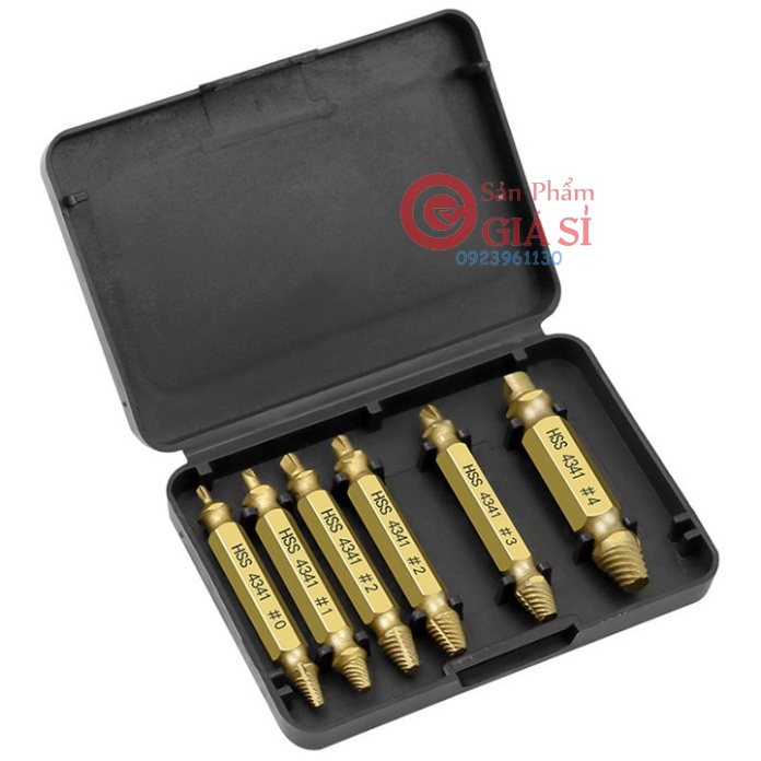 Bộ 6 đầu lấy vít gãy tháo ốc gãy vặn vít gãy 2 đầu ❤️freeship❤️