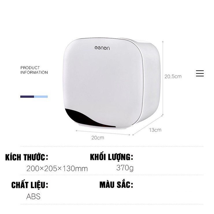 Hộp Giấy Vệ Sinh Nhà Tắm Dán Tường Chống Nước Kèm Miếng Dán Cao Cấp, Hộp Đựng Giấy Vệ Sinh 2 Ngăn