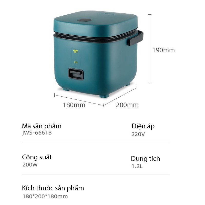 Nồi cơm điện đa năng JIASHI - 1.2 Lít - [ READY STOCK ]