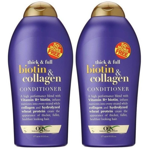 Cặp Dầu Gội Xả Biotin Collagen OGX 577ML | Giảm Rụng Tóc, Hỗ Trợ Mọc Tóc | Hàng Chính Hãng