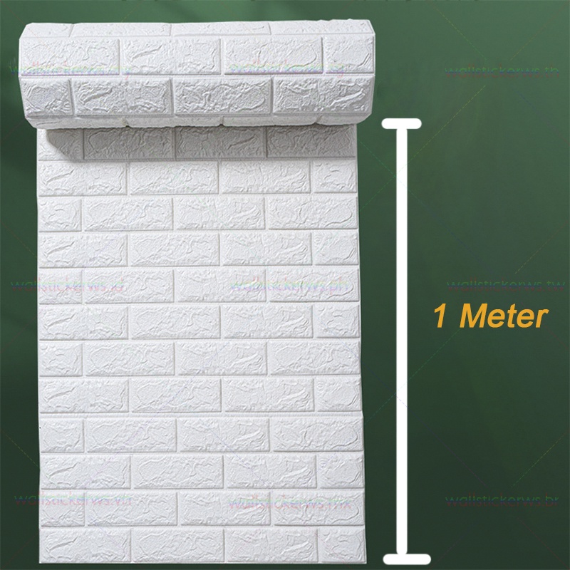 Cuộn Giấy Dán Tường Bằng Xốp Giả Gạch Chống Thấm Nước Rộng 70cm Dài 5m