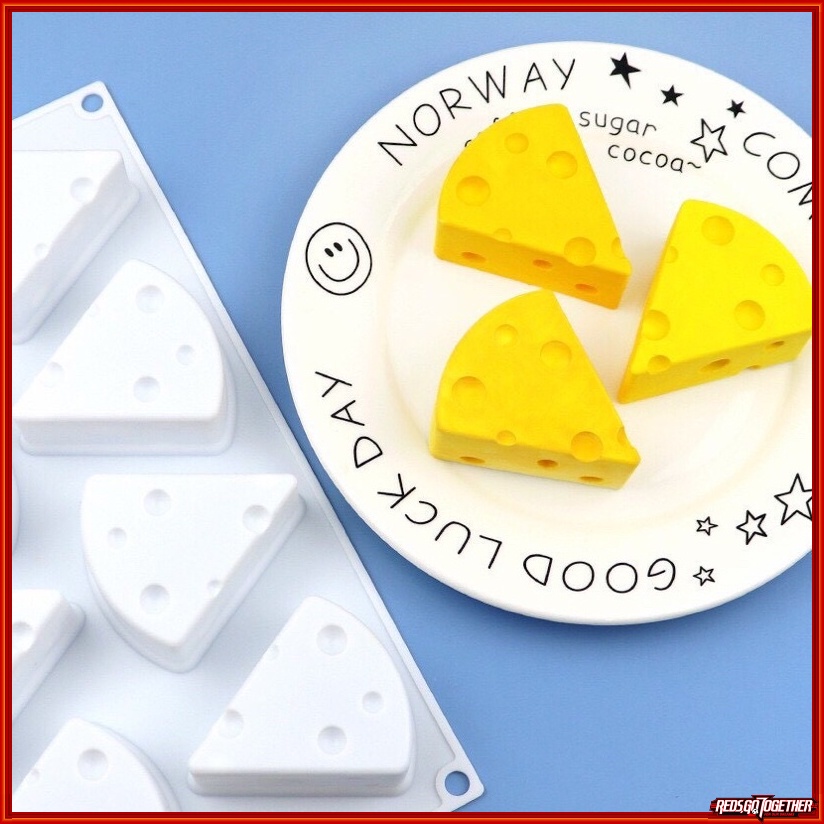 Khuôn silicon 8 ô hình phô mai làm thạch rau câu/pudding cho  bé ăn dặm