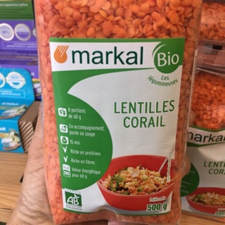 Đậu lăng đỏ hữu cơ Markal 500gr