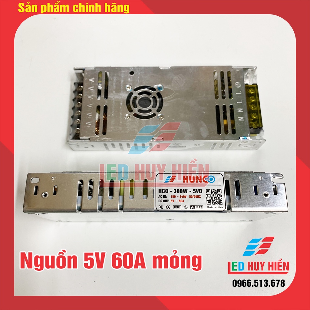 Nguồn 5V 60A mỏng trong nhà có quạt, nguồn led 5v60a 300w siêu mỏng