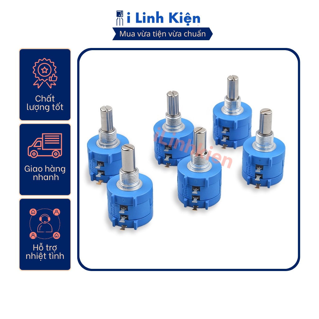 Chiết áp đơn 10K 3590S-2-103L 2W xoay nhiều vòng