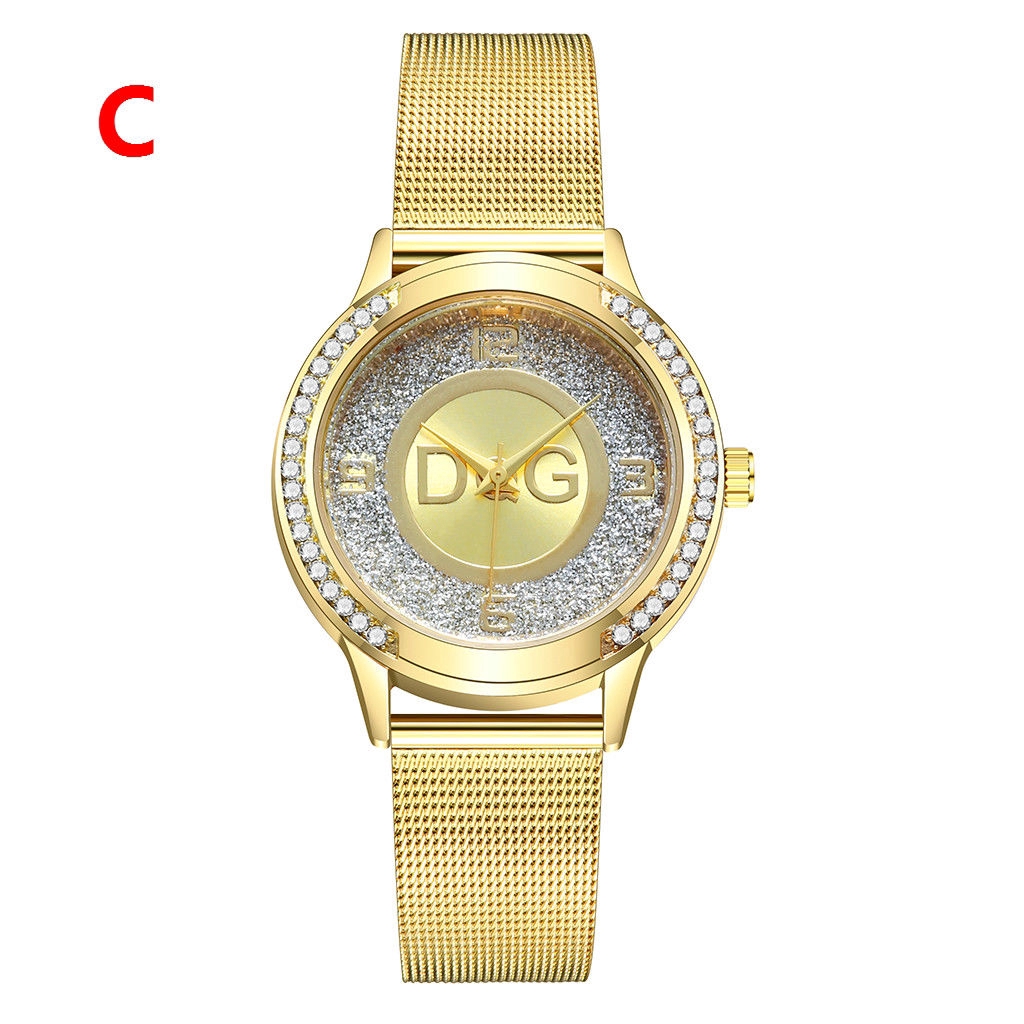 Women Luxury Rhinestone Stainless Steel Wristwatch Ladies Quartz Watch For Ladies Clock Gift