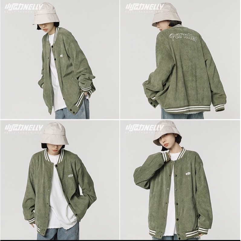 Áo bomber nhung tăm basic hai màu HEYBIG mẫu mới