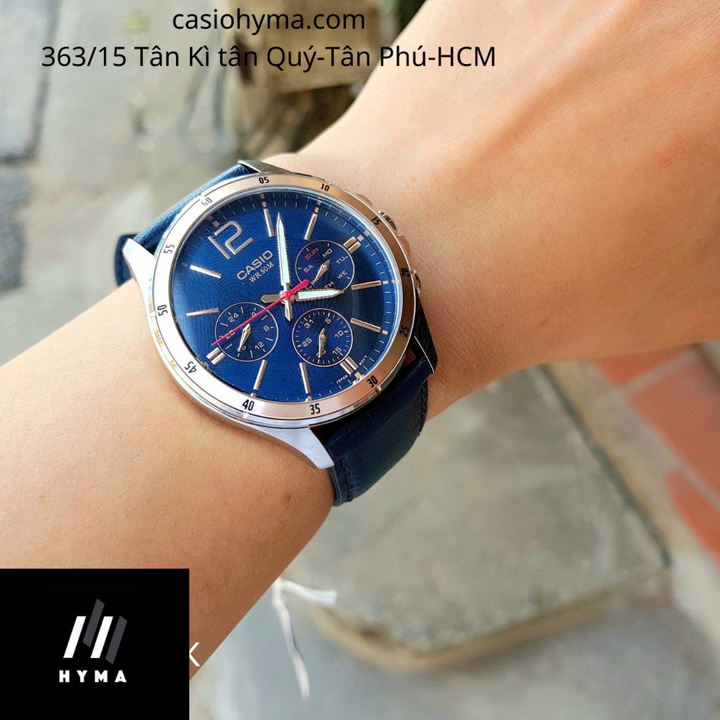 Z✷Đồng hồ nam đẹp Casio MTP 1374L-2AV Bảo hành 1 năm- Pin trọn đời Hyma watch