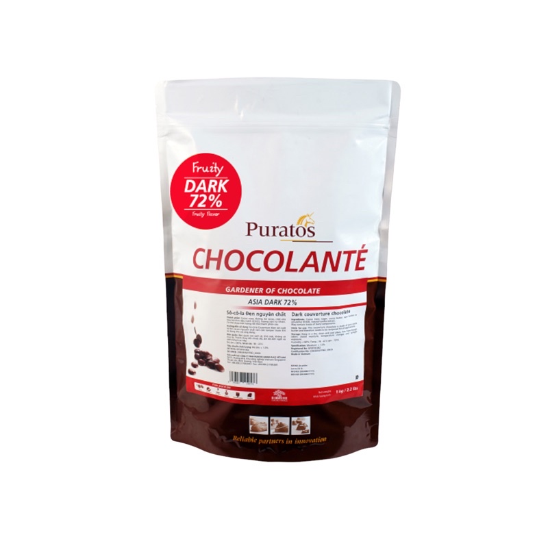 Socola Đen nguyên chất Puratos 72% 1kg