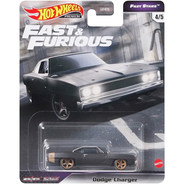 Xe mô hình Hot Wheels Premium Dodge Charger Fast & Furious, hotwheels Bánh Cao Su