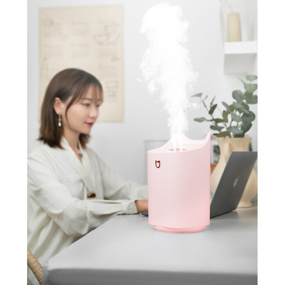 [AK] Máy Phun Sương Tạo Ẩm Không Khí Humidifier MEOMI 2 Vòi Đèn LED 7 màu - Loại Cỡ Lớn Dung lượng 3L - An Khang -