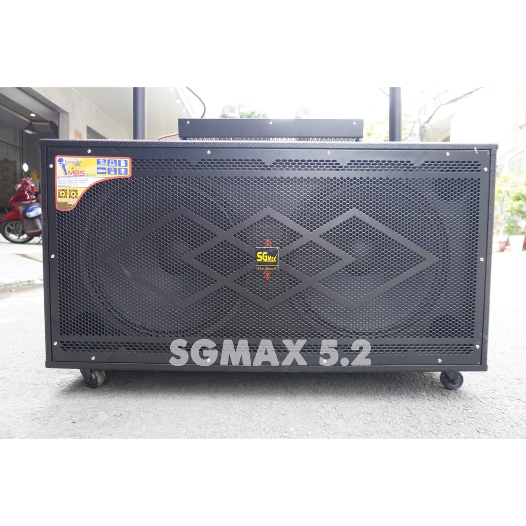 Loa karaoke công xuất lớn SGMAX 5.2 bass đôi 40 kèm loa thanh xoay 360 âm cực chi tiết. Sẽ không làm bạn thất vọng