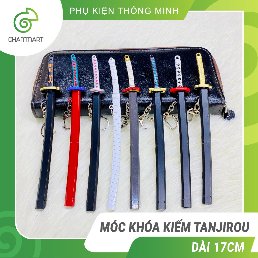 Móc khóa kiếm Tanjirou anime Kimetsu No Yaiba không gỉ thanh gươm diệt quỷ mô hình 17cm anime Kimetsu No Yaiba Chammart