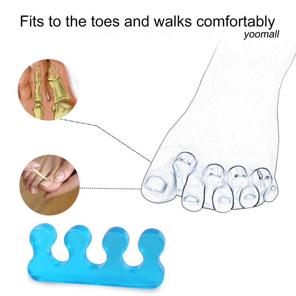 1 Cặp Dụng Cụ Tách Móng Chân Thoáng Khí Tái Sử Dụng Được Cho Salon / MJGJ