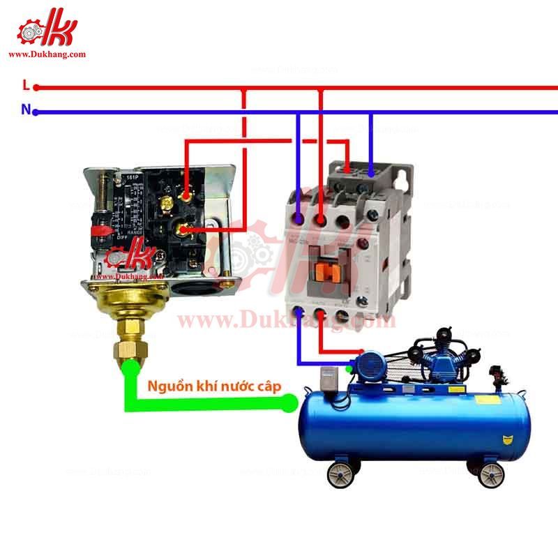 Công tắc áp xuất HS210 Loại  Hiệu hàn quốc