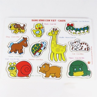 Tranh ghép gỗ etic hình con vật