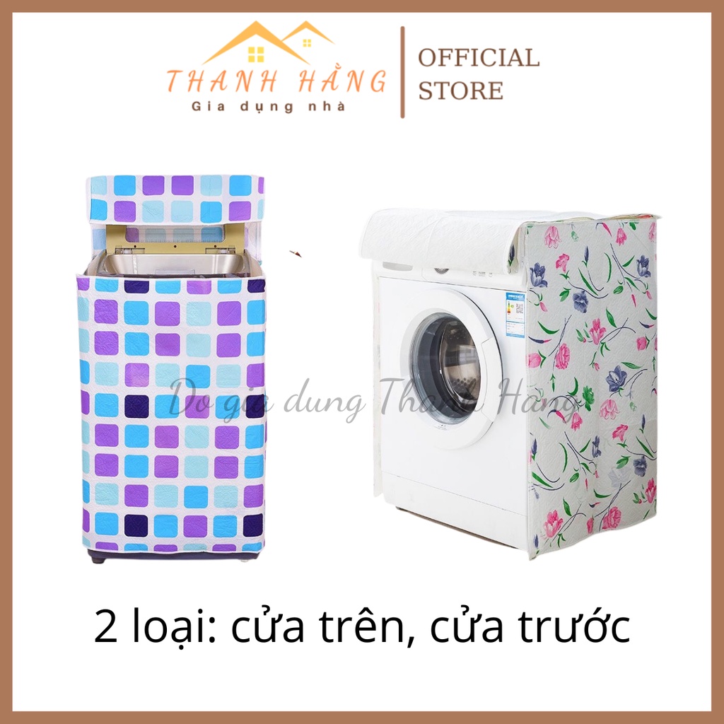 Vỏ bọc máy giặt cửa trên cửa trước, áo trùm máy giặt chống thấm nước size lớn cao cấp freeship