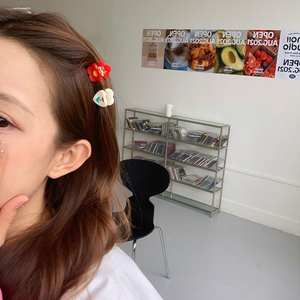 NICKOLAS Kẹp Tóc Móng Vuốt Hình Gấu / Cherry / Mặt Cười Kiểu Hàn Quốc Ngọt Ngào