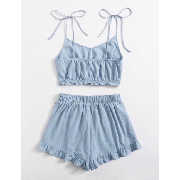  Bộ Ngủ Màu Xanh - Dành Cho Người Dưới 60kg - Chất Liệu Đũi | BigBuy360 - bigbuy360.vn