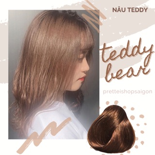 [kèm Trợ Nhuộm+Dưỡng] Kem Nhuộm Tóc Màu NÂU TEDDY BEAR - Không Tẩy