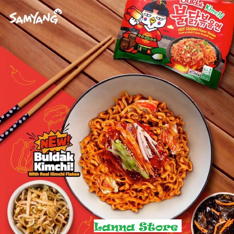 Mì khô gà cay vị Kim chi Samyang gói 135 gr - Hàn Quốc