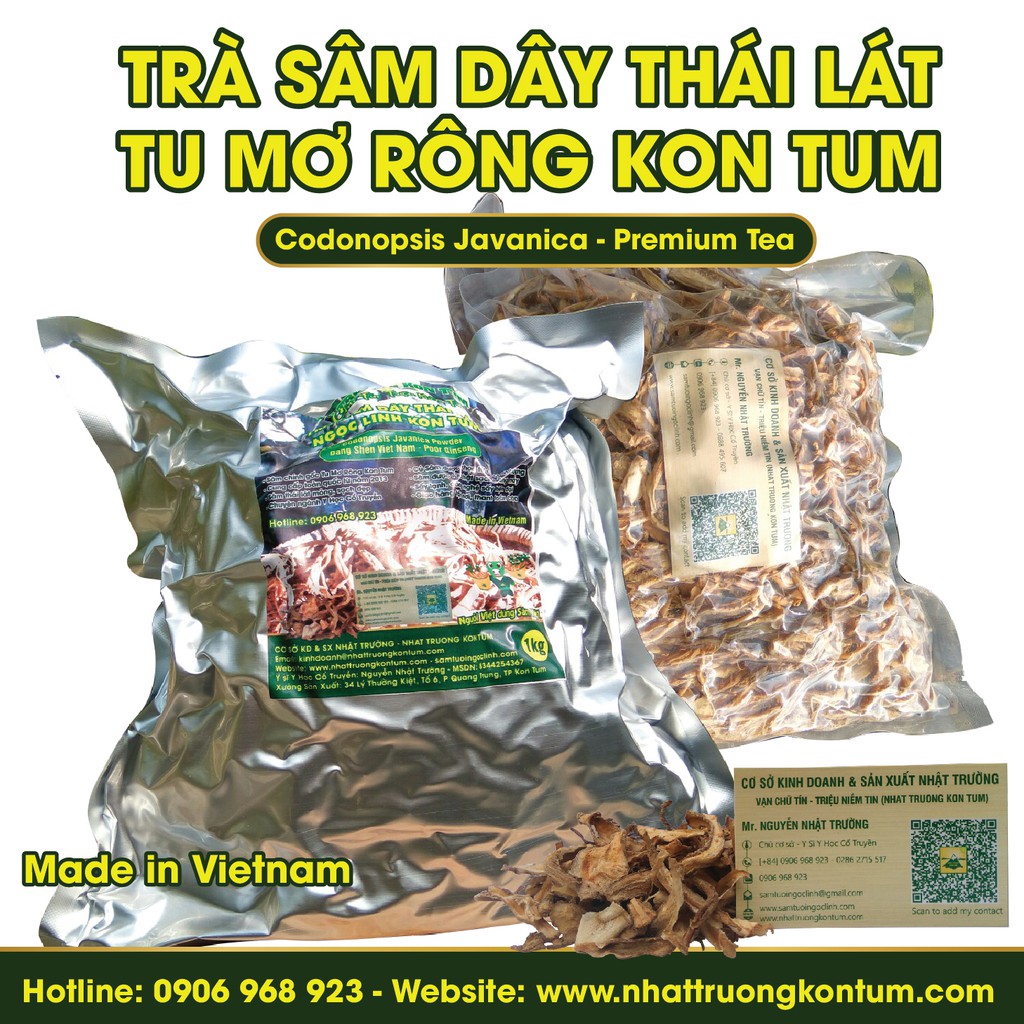 SÂM DÂY NGỌC LINH THÁI LÁT (HỒNG ĐẲNG SÂM) ĐÃ SẤY LẠNH.