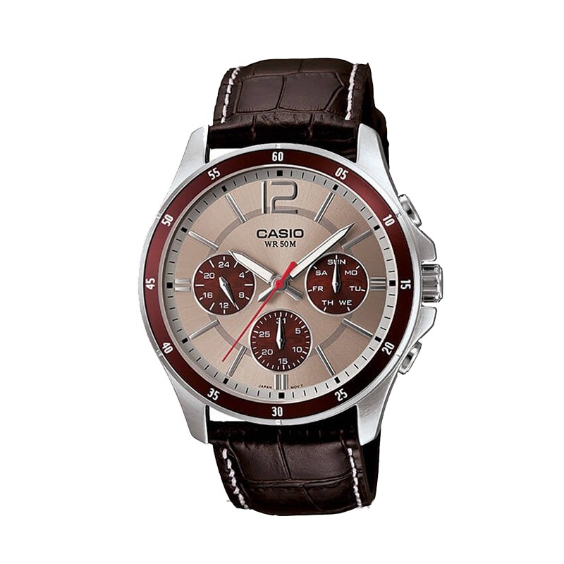 Đồng hồ nam CASIO chính hãng MTP-1374L, dây da | BigBuy360 - bigbuy360.vn