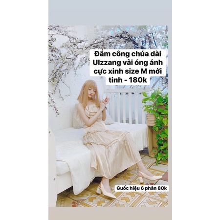 Đầm công chúa dài xoè phối bèo óng ánh ulzzang