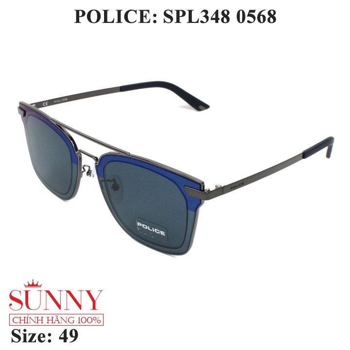 Kính mát chính hãng Police SPL348 màu sắc thời trang, thiết kế dễ đeo bảo vệ mắt