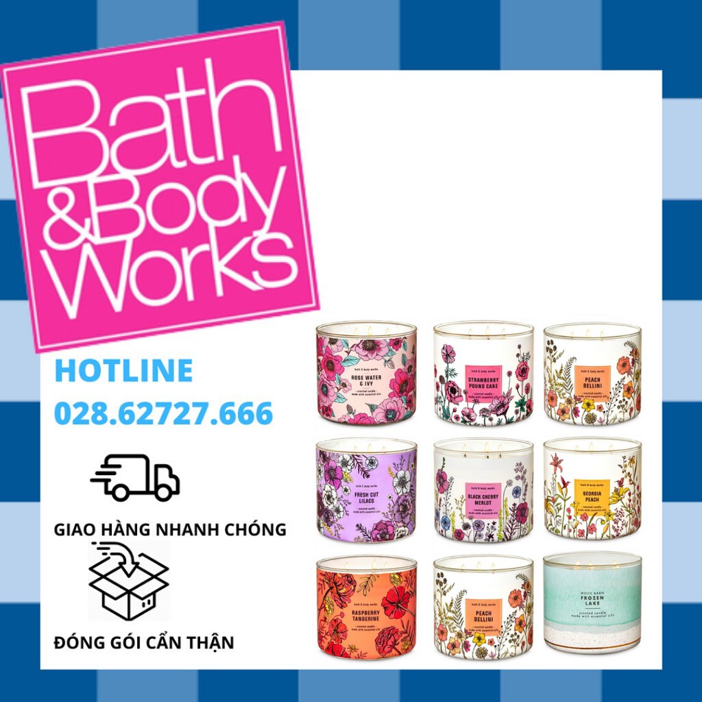 [Link 4/4 - Đủ Mùi] Nến Thơm Bath Body Works 3 bấc (411g)