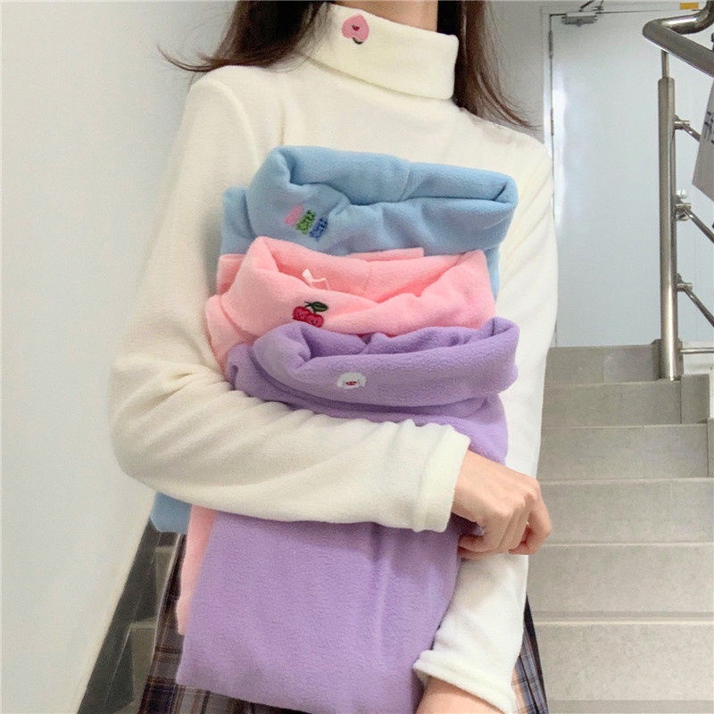 MỚI Áo thun tay dài cổ cao cho nữ