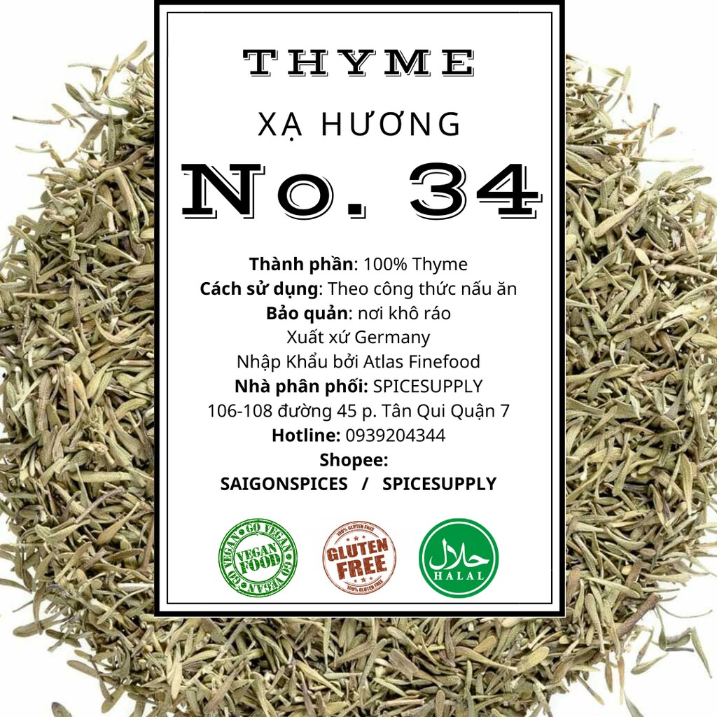 MUA 1 TẶNG 100g diêm mạch | 500g lá Thyme cỏ Xạ hương món Âu nhập khẩu Sỉ Wholesale thym