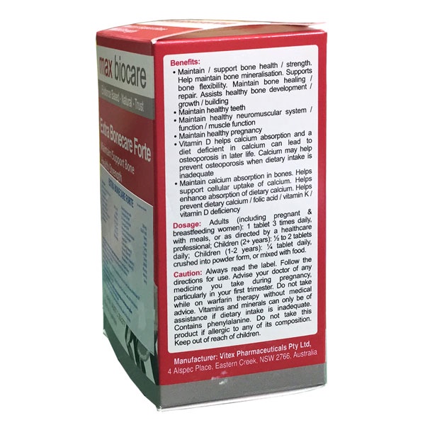 Extra Bonecare Forte bổ sung vitamin cho xương chắc khỏe - Hộp 60 viên
