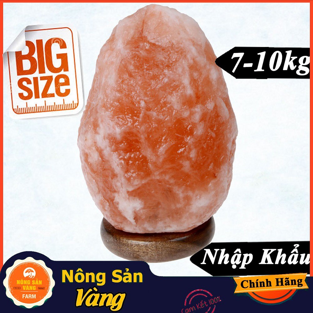 (Siêu To) Đèn Đá Muối Cao Cấp Himalaya 7-10 Kg - trang trí nhà cửa, lọc ẩm không khí, điều hòa cơ thể