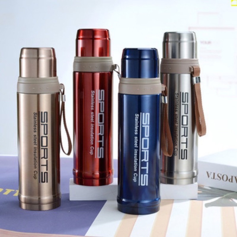 [ Chính hãng]- Bình giữ nhiệt inox hai lớp 304 không gỉ Sports 750ml