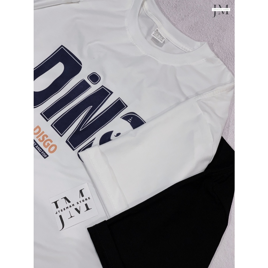 Áo thun Unisex in chữ DINO JTeeMan, áo phông form rộng tay lỡ dành cho nam nữ vải Cotton thoáng mát - JT12