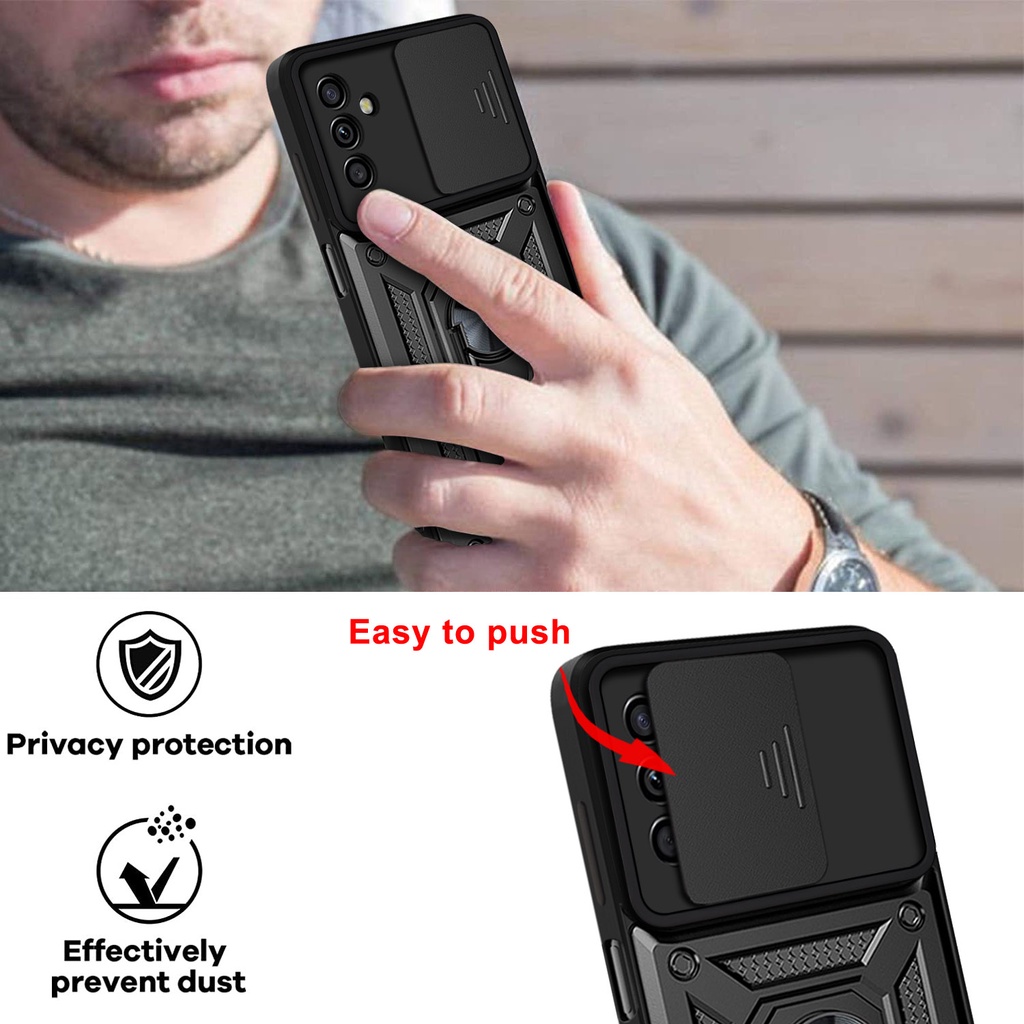 Ốp Điện Thoại Bảo Vệ Ống Kính Kiểu Quân Đội Cho Samsung Galaxy M54 M53 M52 M51 M33 M23 M22 M14 M13 M12 F23 5G 4G