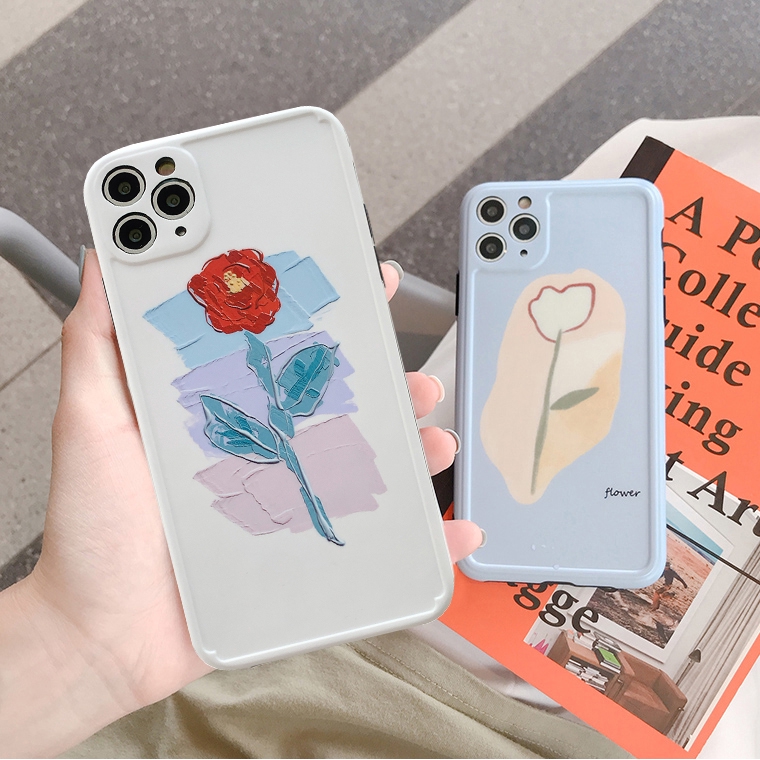 Ốp lưng iphone imd new hoa hồng 5/5s/6/6plus/6s/6splus/7/7plus/8/8plus/x/xr/xs/11/12/pro/max/plus/promax -Awifi Q3-5 | BigBuy360 - bigbuy360.vn