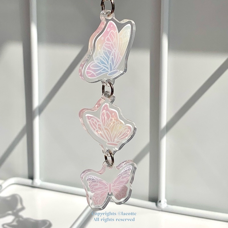 La Cotte | Móc chìa khoá nhựa hình butterfly 2x2x2cm 🤍🦋