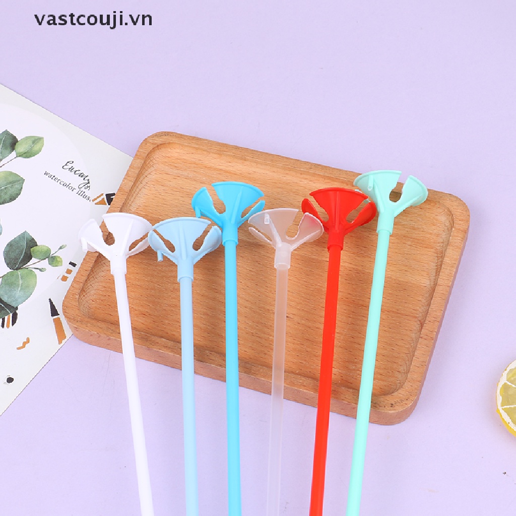 Set 100 Que Nhựa Dày 40cm Dùng Trang Trí Bong Bóng Tiệc Sinh Nhật / Đám Cưới