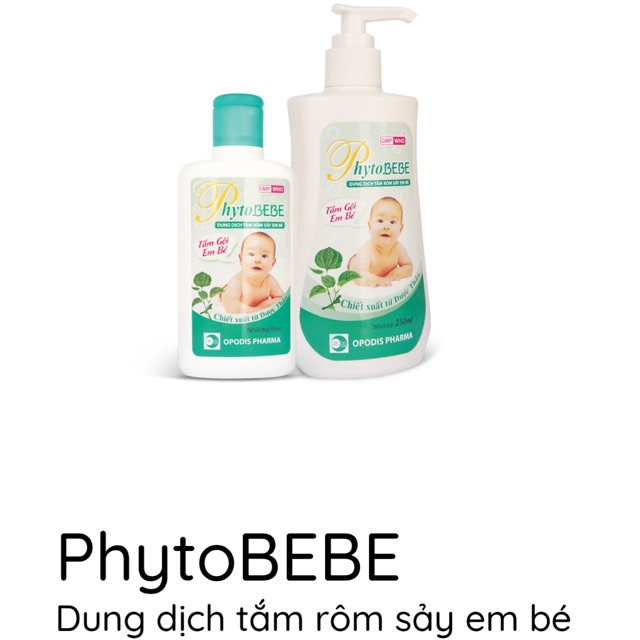 Phytobebe - dung dịch tắm rôm sảy em bé